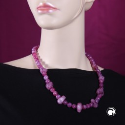 necklace beads soft lilac transparent