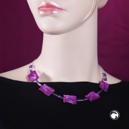 necklace pillow bead lilac wire white