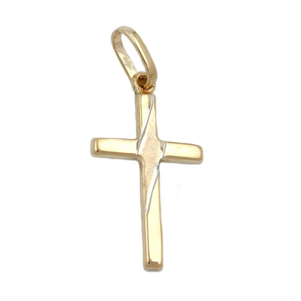 pendant cross 9k gold