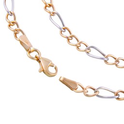 bracelet figaro curb chain 9k gold