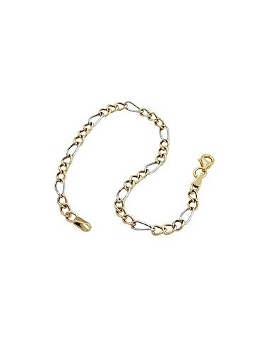 bracelet figaro curb chain 9k gold