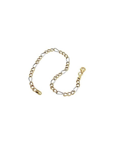 bracelet figaro curb chain 9k gold