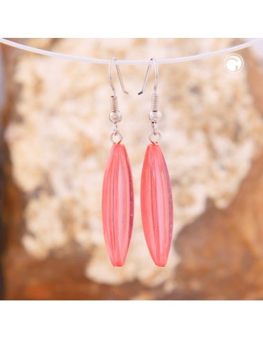 earhook bead fluted olive light red