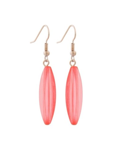 earhook bead fluted olive light red
