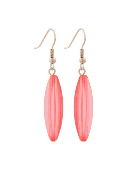 earhook bead fluted olive light red