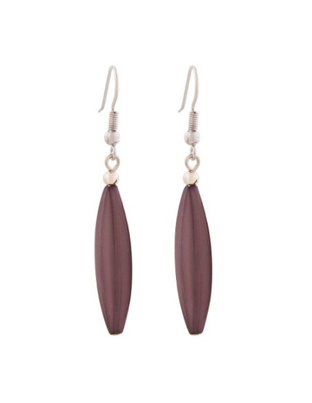 earhook bead fluted olive purple shiny