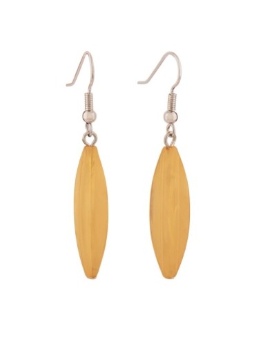 earhooks bead fluted olive yellow mixed