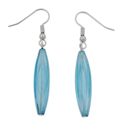 ear hooks olive turquoise-transparent
