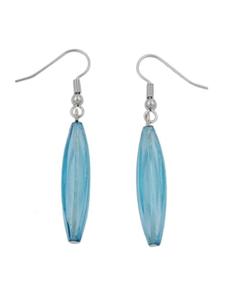 ear hooks olive turquoise-transparent