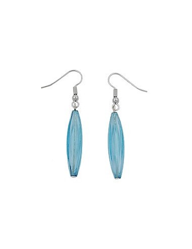 ear hooks olive turquoise-transparent