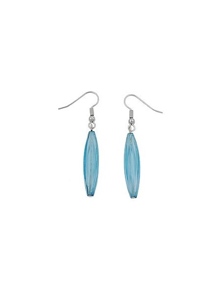 ear hooks olive turquoise-transparent
