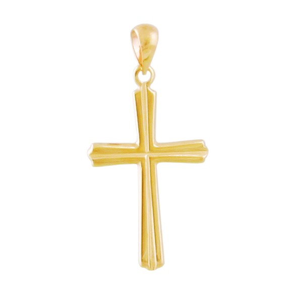 pendant cross 25x15mm 9k gold