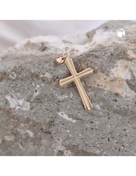 pendant cross 25x15mm 9k gold