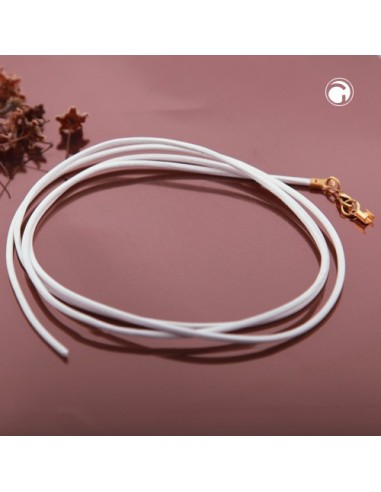 band leather white gold clasp 100cm