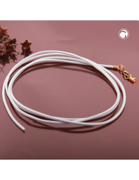 band leather white gold clasp 100cm