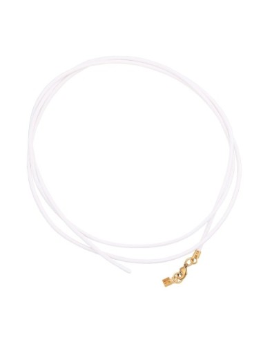 band leather white gold clasp 100cm