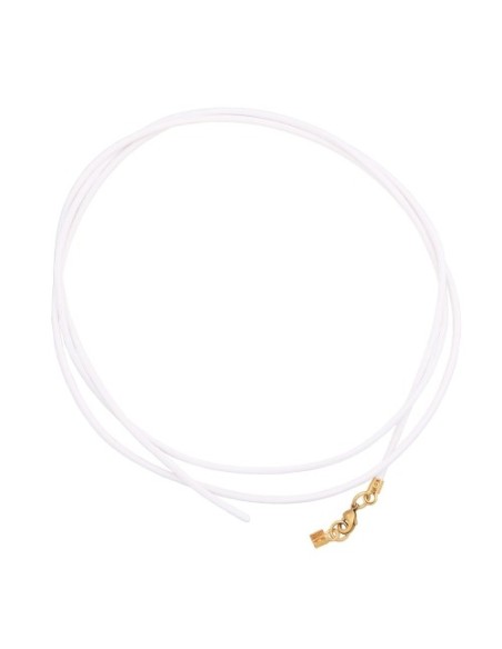 band leather white gold clasp 100cm