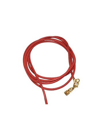 band leather white gold clasp 100cm