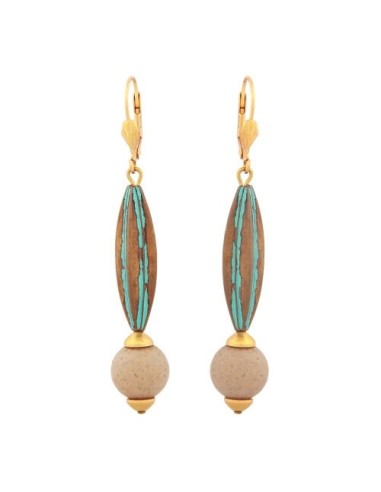 leverback earrings olive with grooves