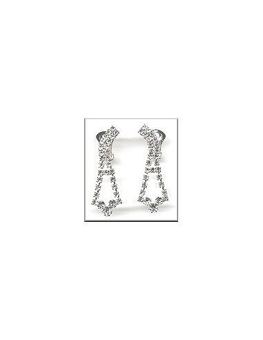 earring clip-on silver-grey 23mm