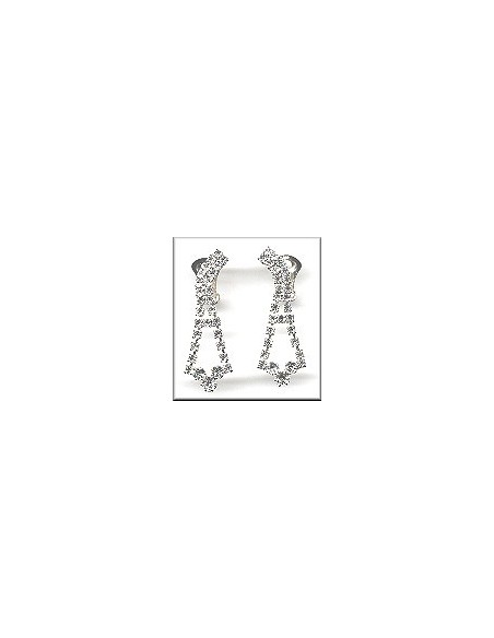 earring clip-on silver-grey 23mm