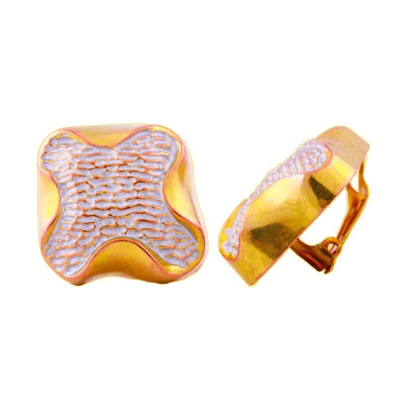 earring clip-on metal coloured decor