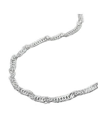 Ankelkedja 2mm Singapore Diamond Cut Silver 925 27cm