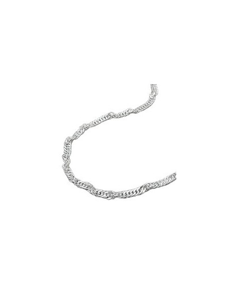 Ankelkedja 2mm Singapore Diamond Cut Silver 925 27cm