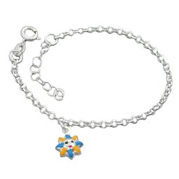 Armband 2.4mm Belcher Kedja Sun Colored Lacquered Silver 925 14cm