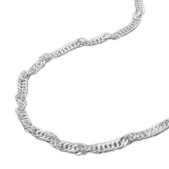 Armband 2mm Singapore Kedja Diamond Cut Silver 925 19cm