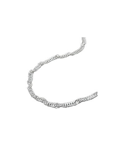 Armband 2mm Singapore Kedja Diamond Cut Silver 925 19cm
