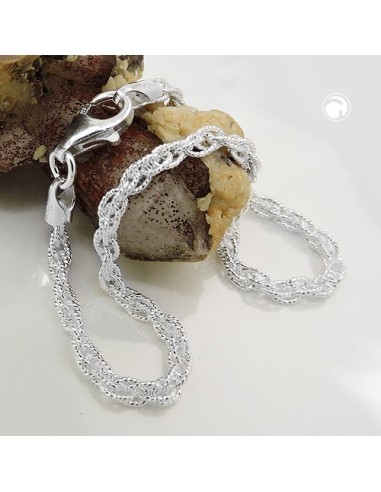 Armband 3mm Double Anchor Kedja Silver 925 19cm
