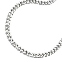 Armband 3mm Flat Curb Kedja Diamond Cut Silver 925 19cm