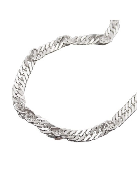 Armband 3mm Singapore Kedja Diamond Cut Silver 925 19cm