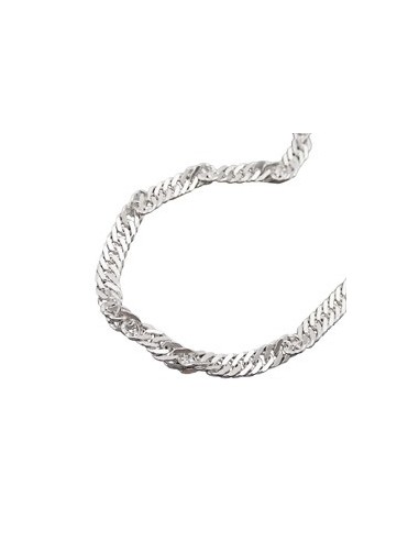 Armband 3mm Singapore Kedja Diamond Cut Silver 925 19cm