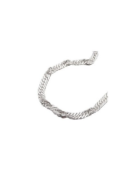 Armband 3mm Singapore Kedja Diamond Cut Silver 925 19cm