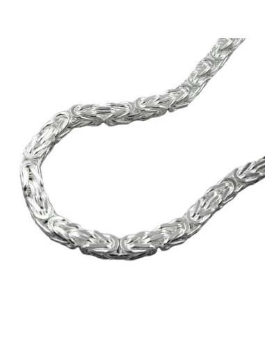 Armband 3mm Square Byzantine Kedja Shiny Silver 925 19cm