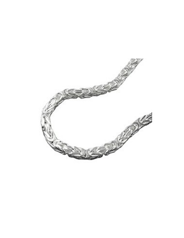 Armband 3mm Square Byzantine Kedja Shiny Silver 925 19cm