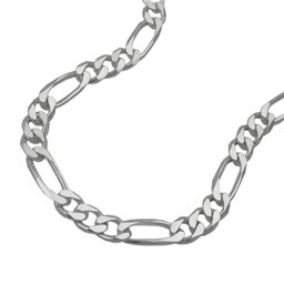 Armband 4.8mm Figaro Kedja Flat Silver 925 19cm