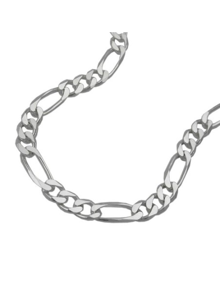 Armband 4.8mm Figaro Kedja Flat Silver 925 19cm