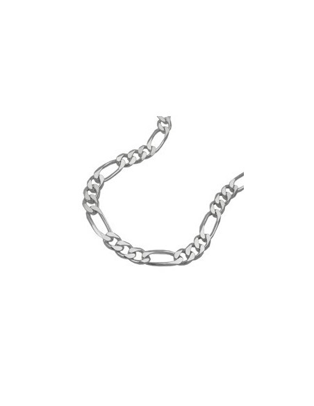 Armband 4.8mm Figaro Kedja Flat Silver 925 19cm