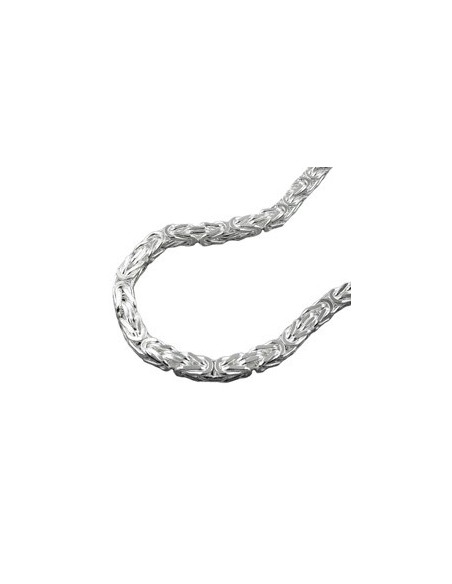 Armband 4mm Square Byzantine Kedja Shiny Silver 925 19cm