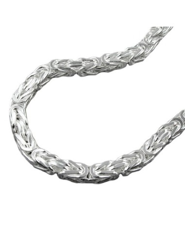 Armband 5mm Square Byzantine Kedja Shiny Silver 925 21cm
