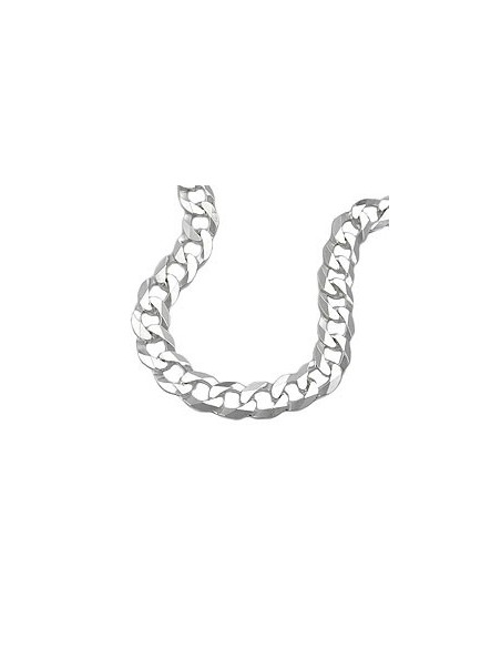 Armband 6.7mm Curb Kedja Flat Silver 925 21cm