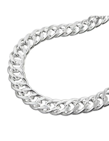 Armband 6mm Double Curb Kedja Silver 925 21cm