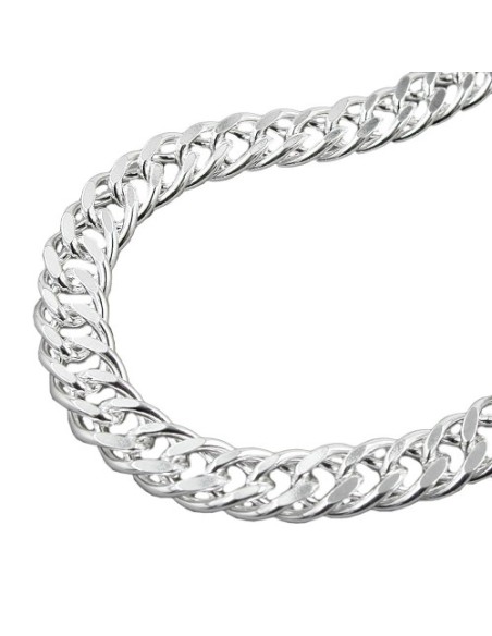 Armband 6mm Double Curb Kedja Silver 925 21cm