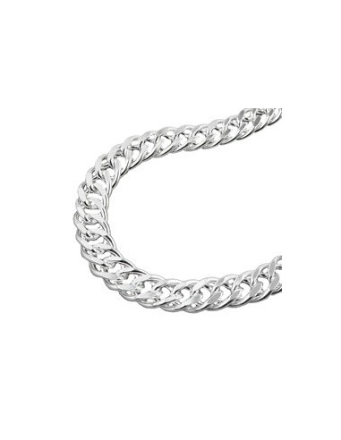 Armband 6mm Double Curb Kedja Silver 925 21cm