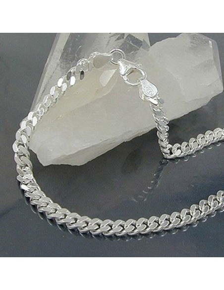 Armband Curb Kedja 4mm Silver 925 19cm