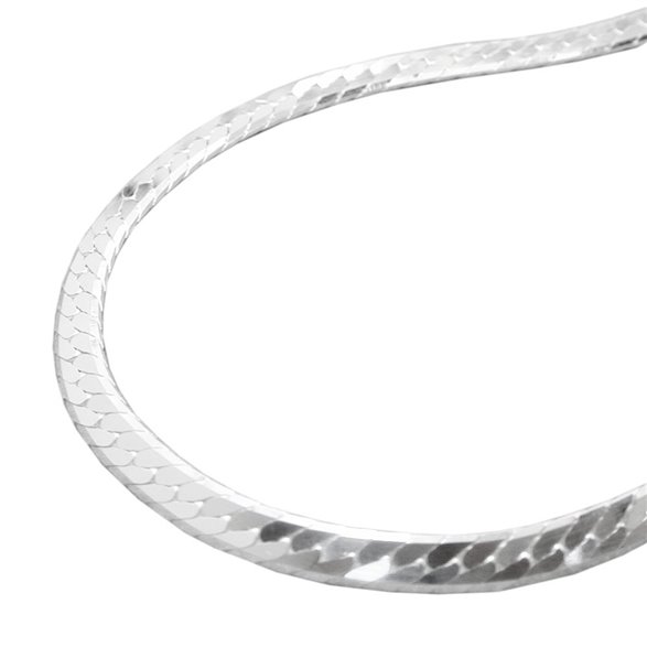 Armband Flattened Curb Kedja Silver 925 19cm