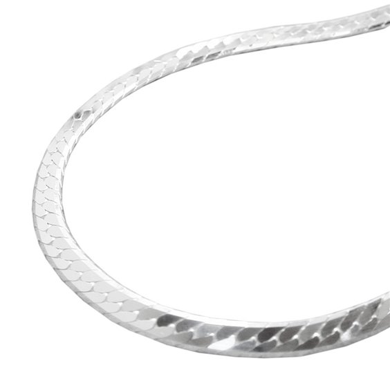 Armband Flattened Curb Kedja Silver 925 19cm